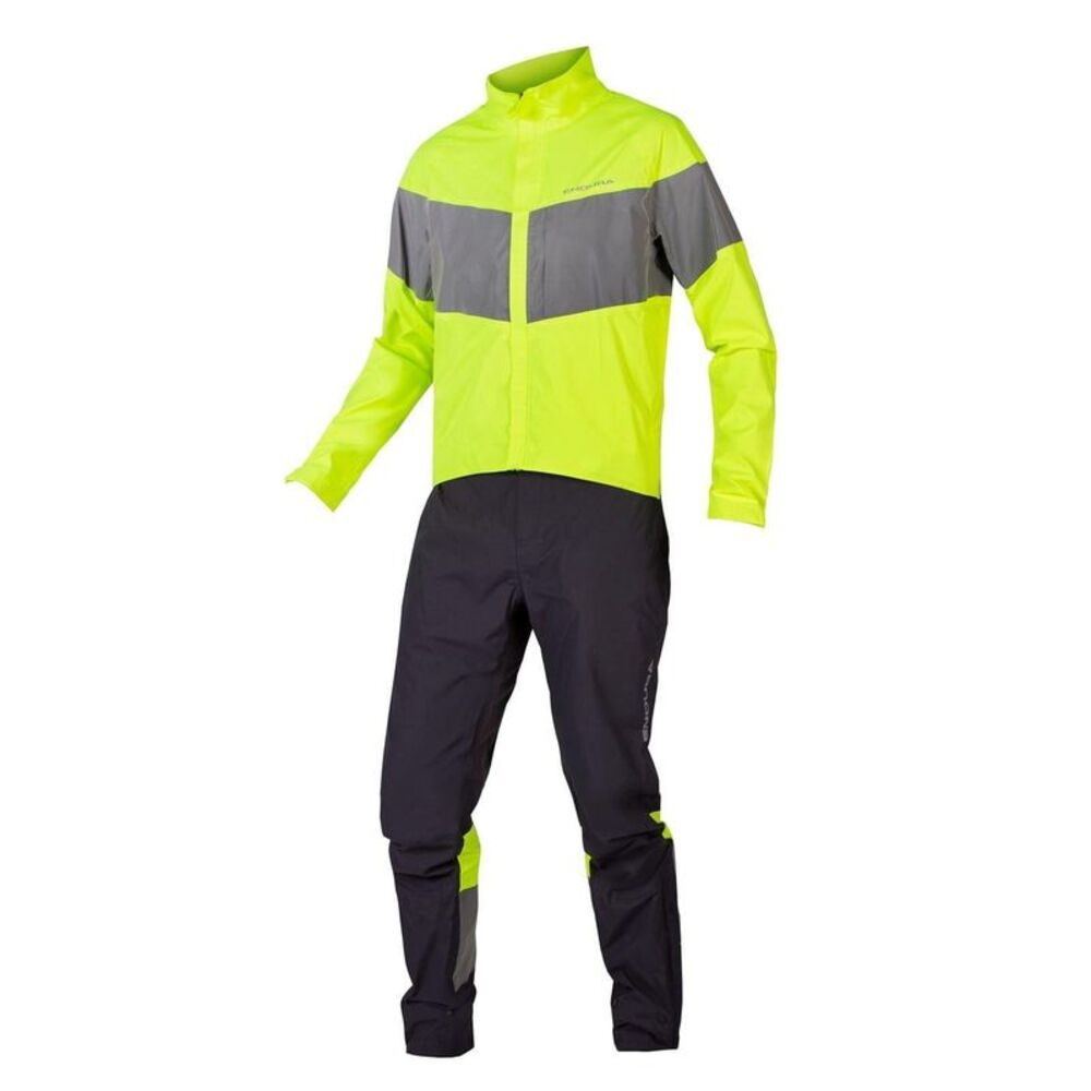 Endura Mens Luminite Funnel Neck Tracksuit Set / Bright Yellow